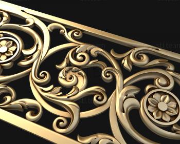 3D model Carved railing, 3d stl model for cnc (STL)